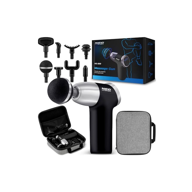 Neo-Sport Massage Gun Massage Gun Massager 8 Attachments Massage Heads