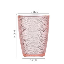 JOYSIP Stackable Hammered Plastic Tumbler Acrylic Glasses, Set of 5, Unbreakable Premium Drinking Cups, Perfect for her (5 colors, 8.5oz)