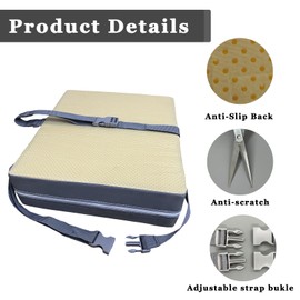 HAWAKA Booster Seat Chair, Portable Booster Seats with 2 Safety Buckles, Washable Booster Seat for Dining Table, Baby Booster Seat Pads, Child Seat Cushion