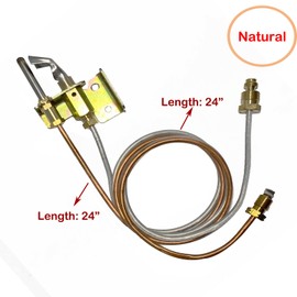 MCAMPAS Natural Gas Water Heater Pilot Assembly Includes Pilot Thermocouple and Tubing. 24 Inch