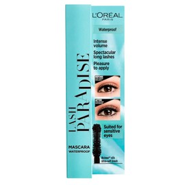 2x L'Oréal Paris Lash Paradise Waterproof Volumising and Lengthening Mascara Sensitive Eyes Formula Colour Black - 2 Mascaras