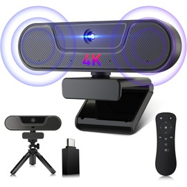 W4DS - Webcam 2K para PC con micrófono, 2K30FPS, 1080P30FPS, campo de visión de 78, enfoque automático, cancelación de ruido, corrección de