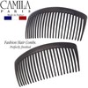 Camila Paris CP3023 French Side Combs Large Curved, Gray French