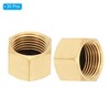 PATIKIL 3/8" NPT Female Brass Pipe Fitting Cap Set, 30Pcs
