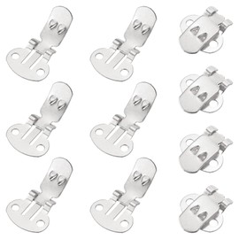 PATIKIL 14mm x 25mm Shoe Clips, 10 Pcs Flat Blank Shoe Clips Shoe Supplies Shoe Embellishments for DIY Crafts Decoration Project Shoes Decoration Silver