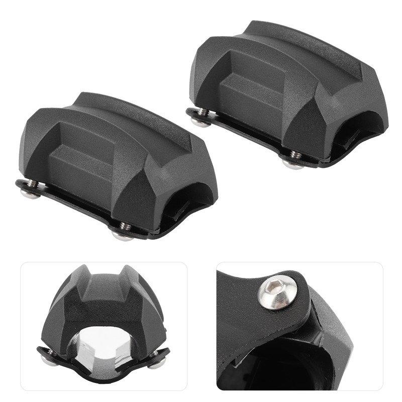 25mm/1in Motorcycle Bumper Guard Anti Drop Rubber Protector Universal Fit
