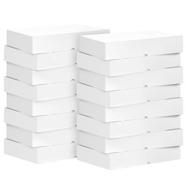 Ocmoiy 16 Pack Large Gift Boxes with Lids, 17 x 11 x 4 Inches Extra Deep White Gift Boxes for Presents, Auto Pop-up Clothes Box for Robes Shirts Blankets and Bulky Presents