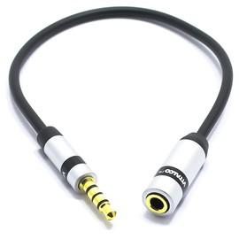 VITALCO TRS to TRRS Microphone Adapter Mini Female 3.5 TRRS Male to TRS 3.5mm Female Cable