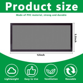 8pcs Floor Vent Mesh Covers,Magnetic Air Vent Screen Register Trap, Rectangle PVC Floor Register Mesh Cover for Wall Ceiling Floor Catch Debris Hair Insect (5.5x12")