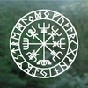 Black/Sliver Vegvisir Rune Circle Sticker Car Decal Window Simple Bumper
