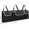 ZUJIACUN Car trunk organizer bag with lid, rear suspension organizer