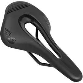 GORIX (GX-NUROSU) Saddle Bicycle Lightweight Short Nose Wide Hole Road Bike Light Shock Absorption Bicycle Saddle Replacement Stylish Black Cross Bike mtb (Matte Black)