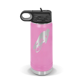 RDW Cyclist Water Bottle 20 oz - Laser Engraved w/Flip Top Removable Straw - Polar Camel - Stainless - Vacuum Insulated - Drinkware - road bike triathlon cycling - Light Purple