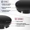 Generic 4Pcs Universal Fit Hub Cap, 56mm OD, Black, Polished