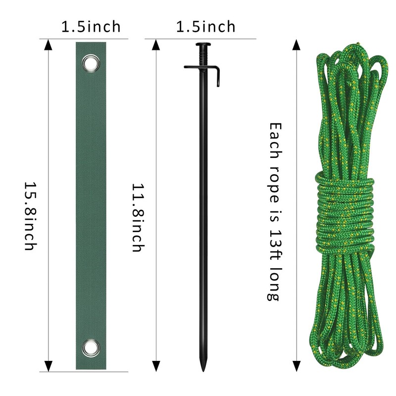 FCENDS Tree Stake Kit, Heavy Duty Anchor Support for Young