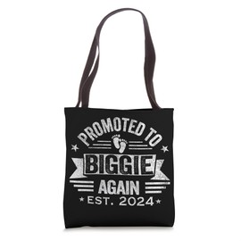 Promoted To Biggie Again 2024 Grandpa Pregnancy Announcement Tote Bag