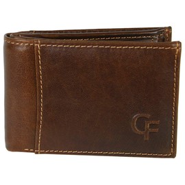 CF CATTERFELD Men's Genuine Leather Wallet with RFID Protection, brown, Minimalist