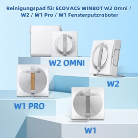 NIXOOT Pack of 8 Cleaning Pad Replacement Parts for Ecovacs Winbot W2 Omni / W2 / W1 Pro / W1 Window Cleaning Robots, Washable Microfibre Wipes Effectively Clean Stains and Dust from Windows