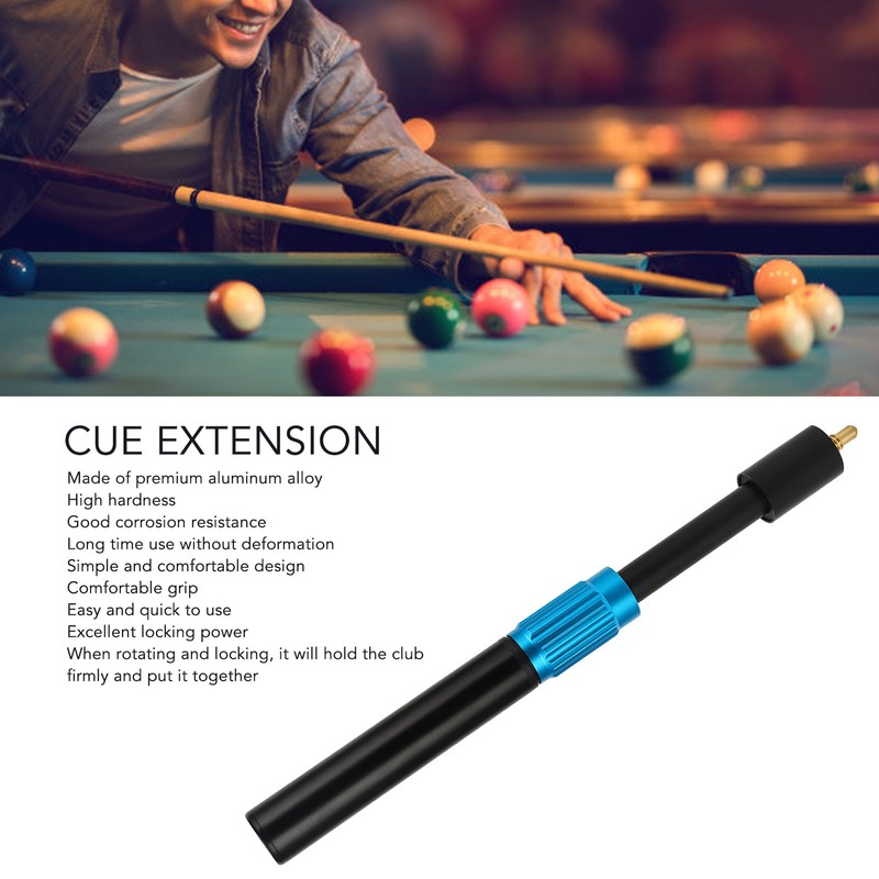 9 Inch Billiard Extension Cue Professional Aluminum Alloy Telescopic Snooker