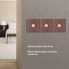 Dimmer Switch with Brass Knob Black Walnut Wood Rotary Dimming