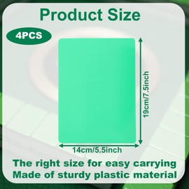 Lyreh 4pcs Mahjong Tile Mixer, 7.5x5.5in Plastic Premium Mahjong Mixer Cards Shuffler Practical Shuffling Tiles Accessories for Players Lovers Enthusiasts (Green)