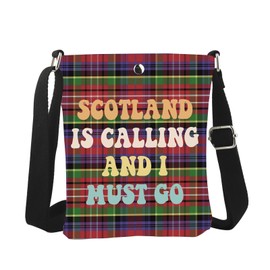 WCGXKO Scotland Souvenir Crossbody Bag Scotland Is Calling And I Must Go Scotland Themed Gift (Scotland Cro CA)