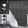 TERSUM No Hook Shower Curtain with Snap in Liner Set