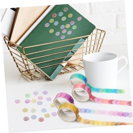 OSALADI 4 Rollos De Cinta Washi Decorativa Con Diseño De Puntos Adhesiva Para Manualidades Scrapbook Y Suministros Para Diario 1.49X1.49X0.70In Cada Rollo