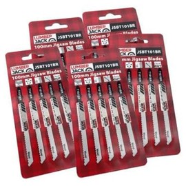 LUMBER JACK Jigsaw Blades, 25 Pack for Bosch Dewalt Makita & Milwaukee T101BR 100mm Length, Max Cutting Thickness 61mm