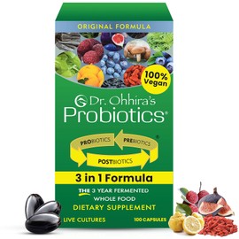 Dr. Ohhira's Probiotics Original Formula 100 Count 3 Year Fermented Food Supplement with Probiotics, Prebiotics, and PostBiotics