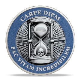 RYUKENLM Memento Mori Coin Skull Challenge Coins Stoic Reminder Token for Daily Stoic Practice Inspirational Stoicism Gifts