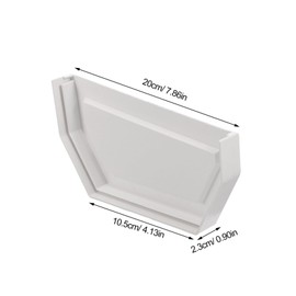 OSALADI Downspout Accessories Gutter Downspout End Cap Rain Gutter End Seal 200mm Water-Resistant