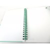 Sweda Wire Bound Notebook w/4 Dividers, White w/Green Accent, Elastic