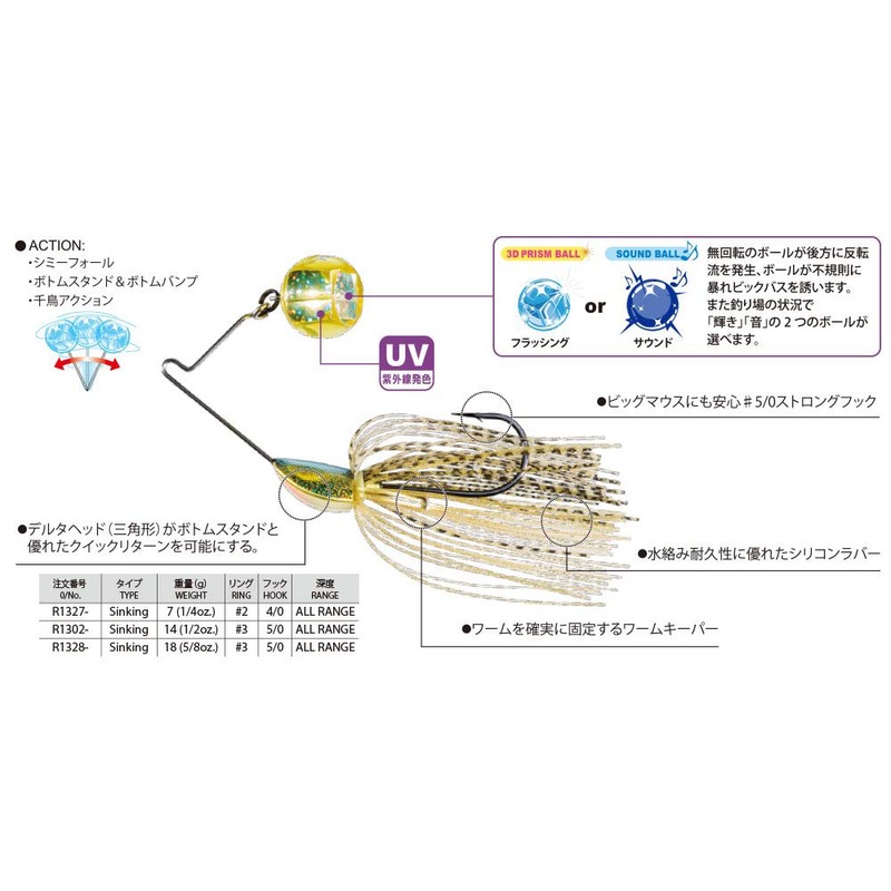 Yo-Zuri R1327 SH 3Db Knuckle Bait (S) 1/4Oz, Multi, One