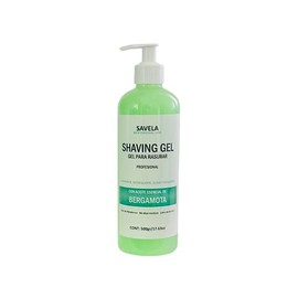 Shaving gel 500mL con Bergamota y aloe vera, deslizante e hidratante, fresco, hidratante