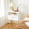 HOOBRO Nightstand with Charging Station, Side Table with USB Ports