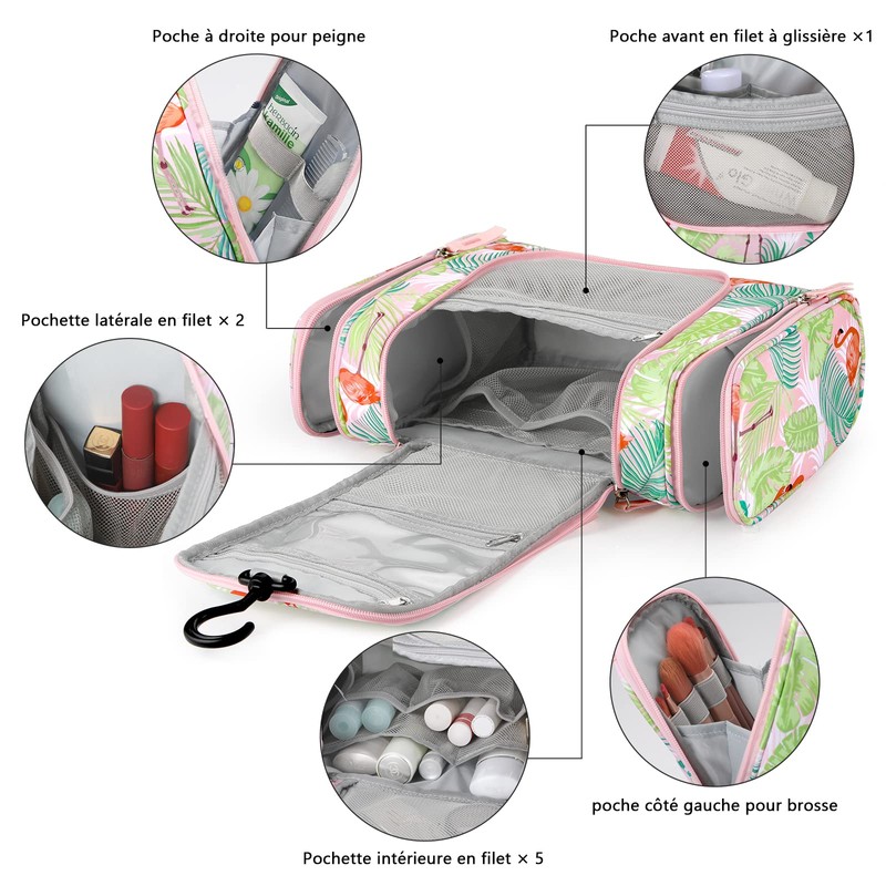 FOREGOER Large Travel Toiletry Bag Hanging Toiletry Bag for Men