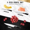CHUSHIJI Kitchen Knives,Kitchen Knives Set of 3,Stainless Steel Kitchen Knife