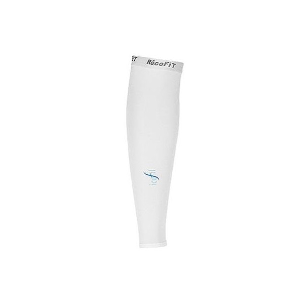 RecoFit | Calf Compression Sleeves| Athletic Leg Sleeves | Calf Support | For Leg Recovery | Enhances Performance | Shin Splint Sleeve | For Runner | Players | White-X-Large