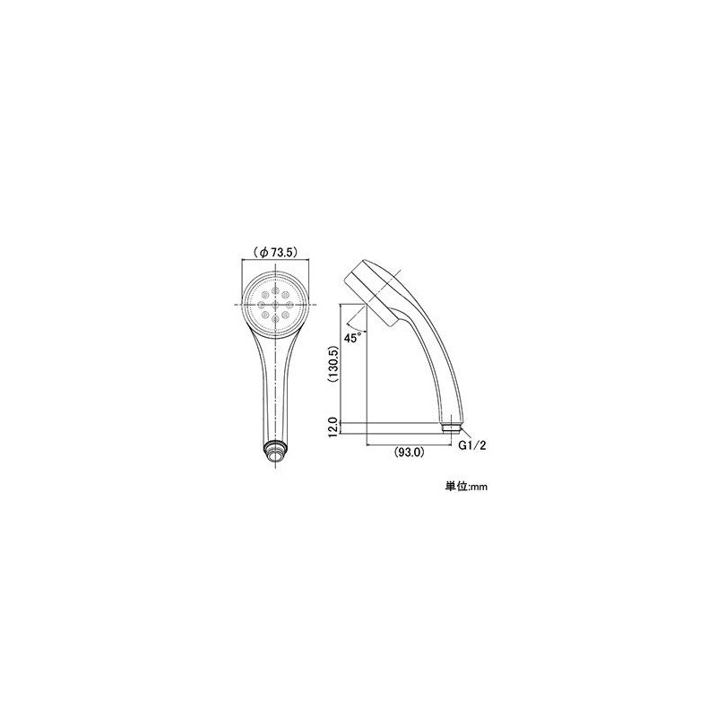 357-906-s Shower Head Relage Silver