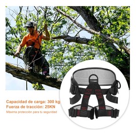 Arnés De Seguridad Escalada Cinturón De Alpinismo Ajustable