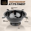 Stinky Cigar Black Nickel Ashtray - Windproof Stainless Steel Design