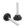 sourcing map M5 x 35mm Metric Male Thread Knurled Clamping
