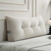 Headboard Pillow Twin/Twin XL, Beige Triangle Wedge Pillow Headboard for