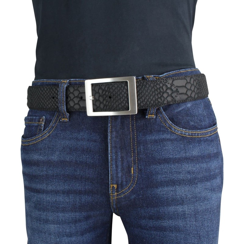 BELTINGER Python Embossed Belt with Double Buckle 4 cm |