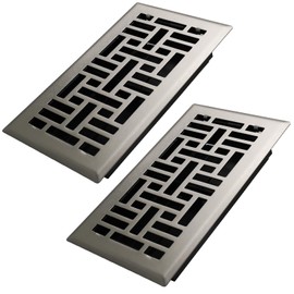 Howeall 4x8 Inches Heavy Duty Walkable Floor Register Easy Adjust Air Supply Lever Floor Vents - Seattle Design - Vent Cover for Home Floor - Oil Rubbed Bronze