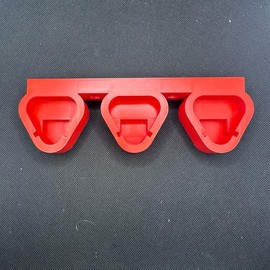 Milwaukee M12 Battery Organizer-Holder Black Wall Mount Rack Pack-Accessory-Garage-Shelf - Color: Red