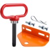 Universal Heavy Duty Zero Turn Mower Trailer Hitch and Strong Heavy Duty Neodymium Magnetic Trailer Hitch Pin with 2 Bolts -1/2'' R-Clip (Combo Pack,Red＋Orange)