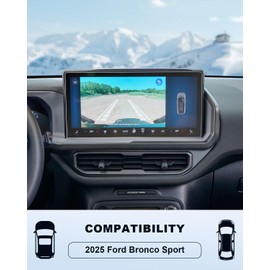 2025 2026 Bronco Sport Matte Anti-Glare Screen Protector -For Ford Bronco Sport (Big Bend/Heritage/Free Wheeling/Outer Banks/Badlands) 13.2 Inch Touchscreen, 2025 2026 Bronco Sport Accessories 9H Tempered Glass