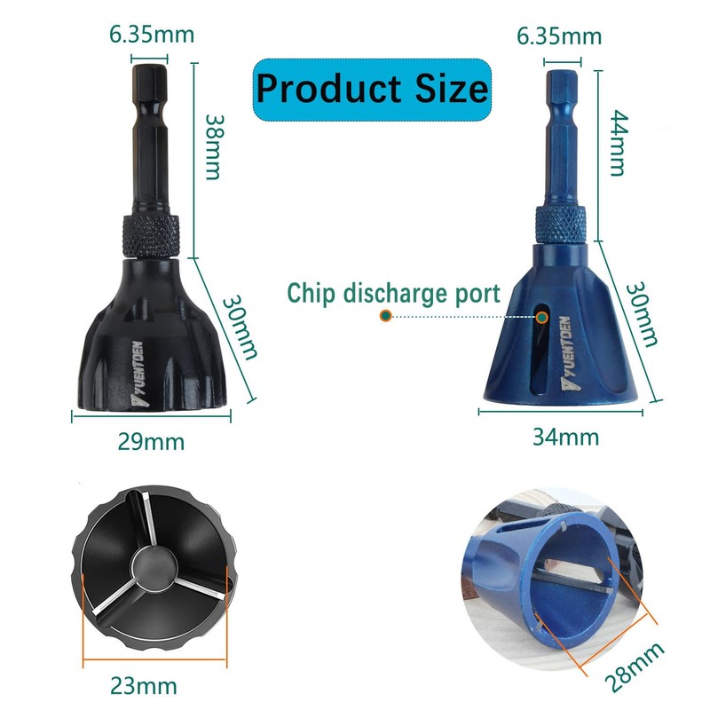Yuentoen Deburring Chamfer Tool with Sharp Tungsten Carbide Blades, Fast